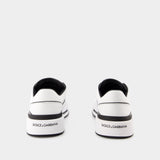 Sneakers New Roma - Dolce&Gabbana - Cuir - Noir/Blanc