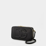 Sac À Bandoulière Dg Logo Camera - Dolce & Gabbana - Cuir - Noir