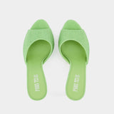 Mules Holly Stiletto 85 - Paris Texas - Peridot
