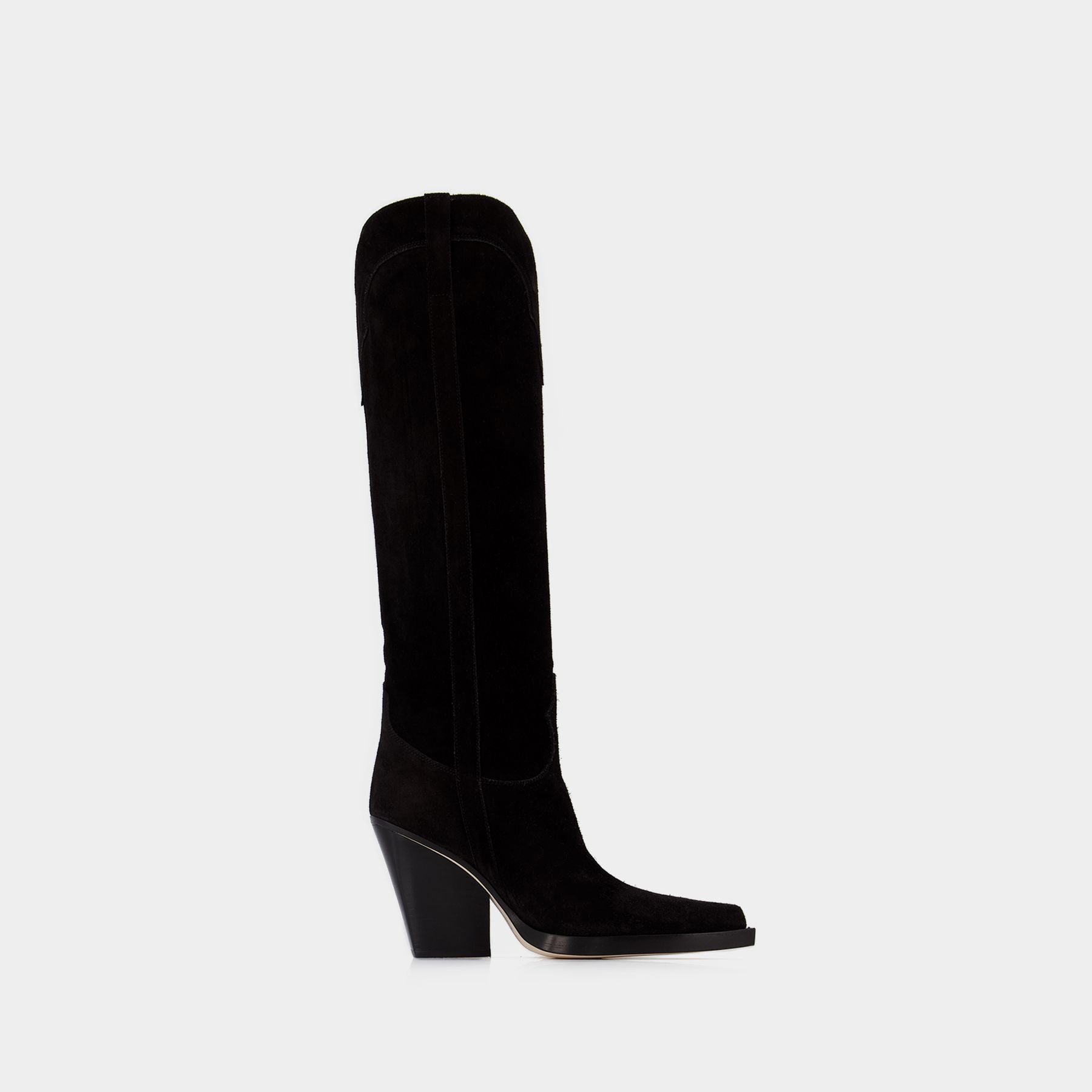 Bottes De Cowboy El Dorado Vintage En Cuir Noir - Taille US 10.5 (pointure 44/45) - Occasion Très Bon état