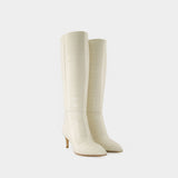 Bottes Stiletto 60 - Paris Texas - Cuir - Beige