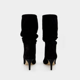 Bottes Slouchy 60 - Paris Texas - Cuir - Noir