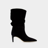 Bottes Slouchy 60 - Paris Texas - Cuir - Noir