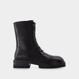 Bottes Alec en Cuir Noir