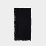 Écharpe Alwin en Laine Mélangé Noire