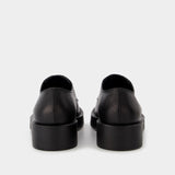 Bottines Constant à Lacets en Cuir Noir
