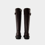 Bottes Lijsbet - Ann Demeulemeester - Cuir - Aubergine