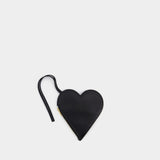 Pochette Heart - Jil Sander - Cuir - Noir
