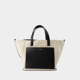 Sac Wander Square - Jil Sander - Tissu - Beige