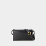 Sac Hobo All Day Buckle - Jil Sander - Cuir - Noir