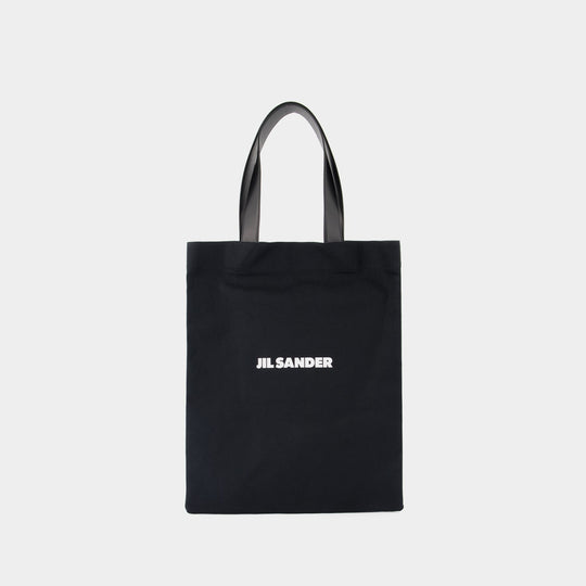 Cabas Book Tote - Jil Sander - Coton - Noir