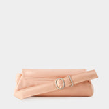 Sac Hobo Cannolo Grande Padded - Jil Sander - Cuir - Peach Pearl