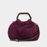 Sac Camille Shearling - Staud - Fourrure - Plum Plum