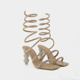 Sandales Lislie - Cult Gaia - Strass - Sable