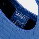 Sac à Bandoulière Mini Moon - Staud - Cuir - Bleu