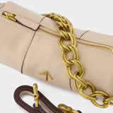 Sac Mini Cylinder en Cuir Ivoire