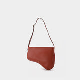 Sac Curve en Cuir Rouge