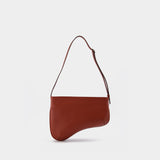 Sac Curve en Cuir Rouge