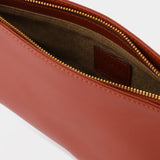 Sac Curve en Cuir Rouge
