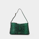 Sac Prism en Cuir Embossé Serpent Vert