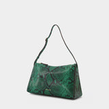 Sac Prism en Cuir Embossé Serpent Vert