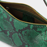 Sac Prism en Cuir Embossé Serpent Vert