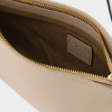 Sac Curve en Cuir Ivoire et Blanc