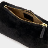 Sac Mini Prism en Cuir/Fausse Fourrure Noir