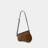 Sac Hobo Mini Curve - Manu Atelier - Cuir - Mocha/Noir