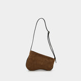 Sac Hobo Mini Curve - Manu Atelier - Cuir - Mocha/Noir