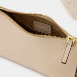 Sac Mini Prism en Cuir/Fausse Fourrure Beige