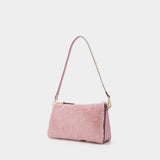 Sac Mini Prism en Cuir/Fausse Fourrure Rose