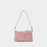 Sac Mini Prism en Cuir/Fausse Fourrure Rose