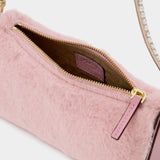 Sac Mini Prism en Cuir/Fausse Fourrure Rose