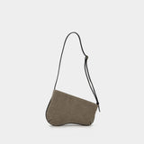 Sac Hobo Mini Curve - Manu Atelier - Denim - Gris/Noir