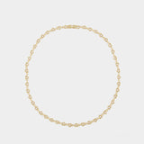 Collier Round Brilliant Heart en Argent Plaqué Or