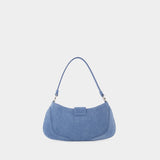 Sac Hobo Brocle Small - Osoi - Cuir - Denim Sky