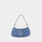Sac Hobo Brocle Small - Osoi - Cuir - Denim Sky