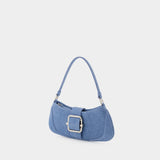 Sac Hobo Brocle Small - Osoi - Cuir - Denim Sky