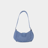 Sac Hobo Bean - Osoi - Cuir - Denim Sky