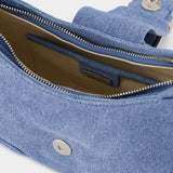 Sac Hobo Bean - Osoi - Cuir - Denim Sky