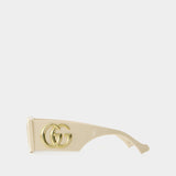 Lunettes De Soleil - Gucci - Ivoire/Marron