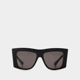 Lunettes De Soleil - Bottega Veneta - Noir/Gris
