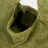 Sac Hobo Mini Crystal Mesh - Kara - Laiton - Kaki