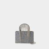 Sac à main Crystal Mesh Midi - Kara - Cuir - Blue Pixel
