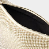 Pochette Crystal Mesh Cobra - Kara - Laiton - Beige