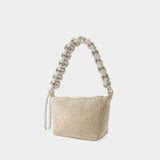 Pochette Crystal Mesh Cobra - Kara - Laiton - Beige