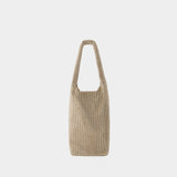 Sac Porté Épaule Crystal Mesh Wine Cooler - Kara - Maille - Beige