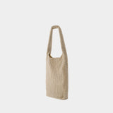 Sac Porté Épaule Crystal Mesh Wine Cooler - Kara - Maille - Beige