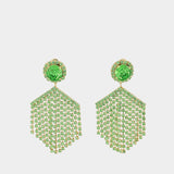 Boucles d'Oreilles Eros en Laiton Vert